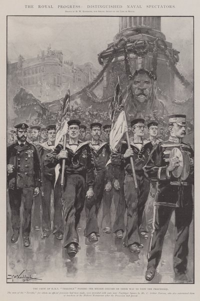 Il progresso reale, spettatori navali distinti da Hermanus Willem Koekkoek